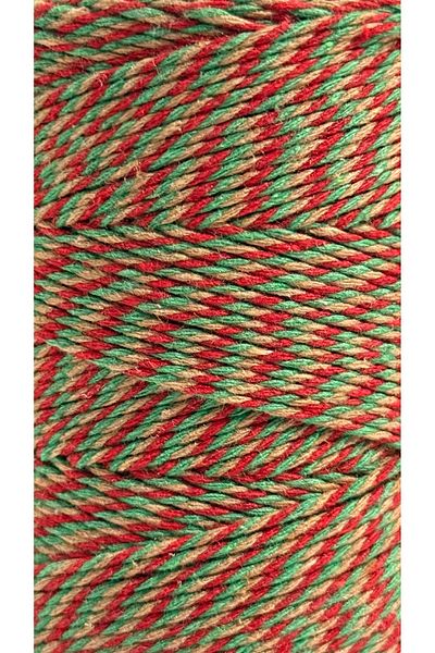 Akduman İplik 200 Mt 200 Gr Red Green Kraft Color Packaging String Gift Packaging Martenischka String