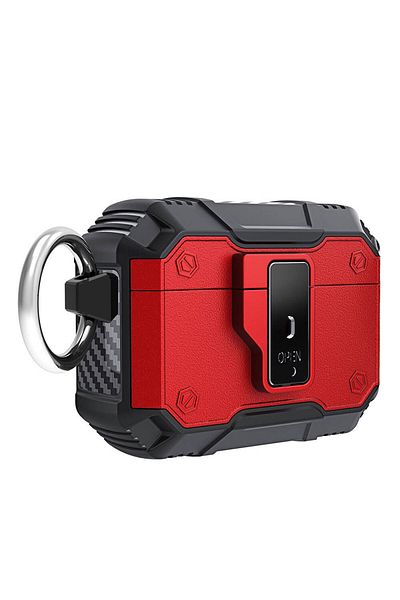 Cep Plus Air-Pods Pro 2 Cppl Airbag 35 Shockproof Case with Button-Red