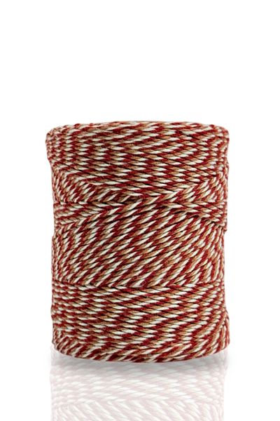 Akduman İplik 200 Mt 200 Gr Red White Kraft Color Packaging String Gift Packaging Martenischka String