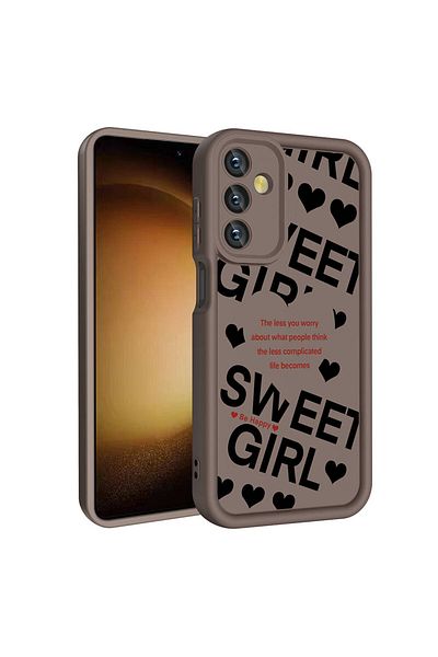 Cep Plus Galaxy A15 Case Printed Back Surface with Camera Protection Cppl Classy Cover - Light Brown