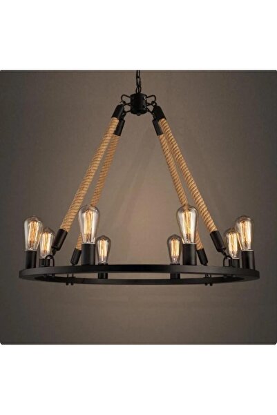 Hummer 8-light rustic chandelier