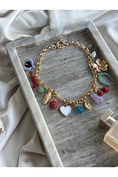 Le'sluette shadow of style Charm Detaylı Çelik Kalın Zincir Kolye