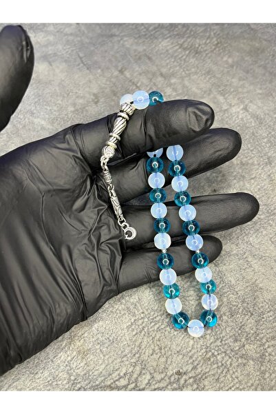 Mos Tespih Glass Natural Stone Double Color Ben-Ra Model Prayer Beads