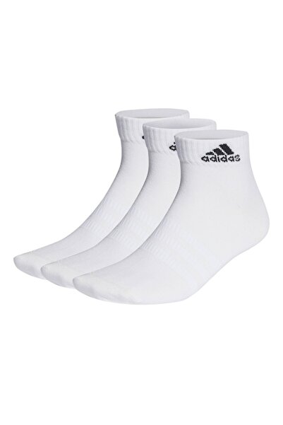 Adidas Sportswear Set of Unisex Short Socks - 3 Pairs, White, Size 40-42