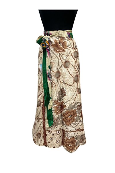 PHUTİ COLLECTION HİNT SAREE ÇİFT KULLANIMLI DOLAMA ETEK UZUN