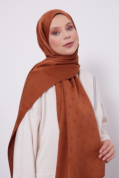 İLKYAZ LEVİDOR LVD șal jacquard imprimat scorțișoară