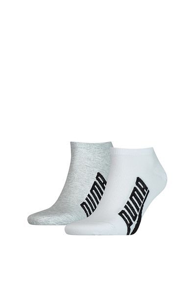 Puma , Set de sosete unisex cu logo - 2 perechi, Alb/Verde pal/Negru, 43-46