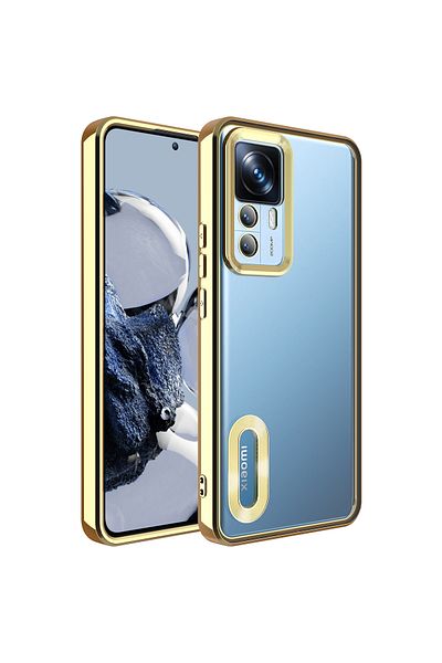 Cep Plus حافظة هاتف Mi 12T مع شعار حماية الكاميرا يظهر غطاء CPPL Omega - ذهبي