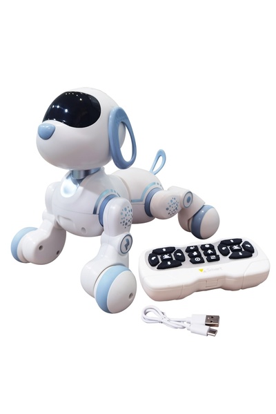 Olomo Eğitici Uzaktan Kumandalı Şarjlı Işıklı Sesli Dans Eden Programlanabilir Akıllı Robot Köpek