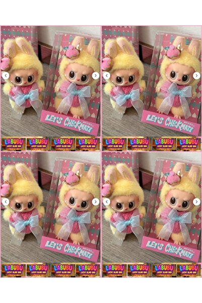 OYUNCAKSAHİLİ Peluş Labubu Kalp Toka Kurdela Aksesuarlı Love Happines Hope Serenity Loyalty Luck Pop