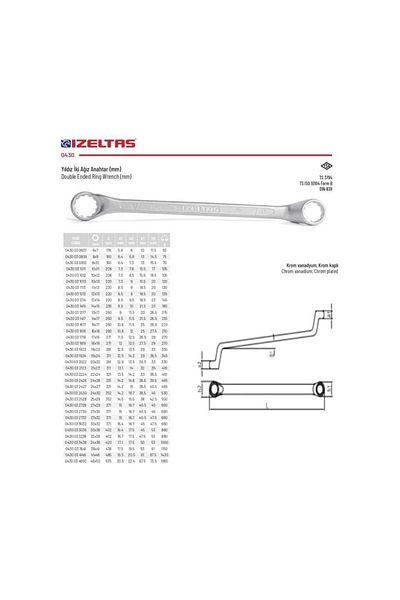 İzeltaş Star Two Mouth Key 18X19Mm - 0430 03 1819
