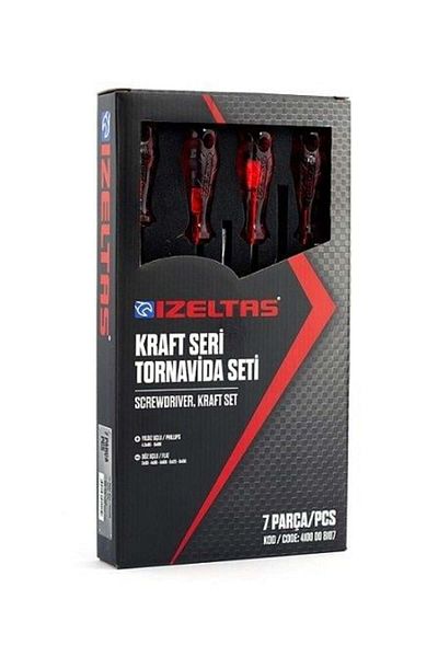 İzeltaş Screwdriver Set Kraft Series 7 Pieces - 4100 00 8107