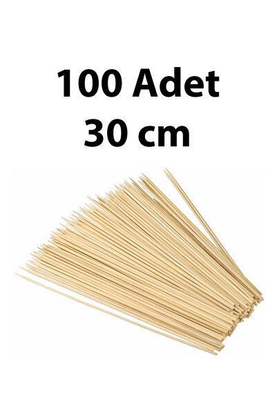 everart Ahşap Çöp Şiş Çubuğu 30 Cm - 100 Adet