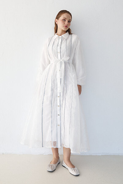 Melike Tatar Φόρεμα Organza με πέτρες 32-3554