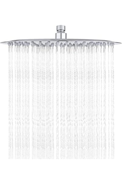 VETO رأس دش مطري 30.5 سم، رأس دش دائري ثابت من الكروم مع فوهات سيليكون