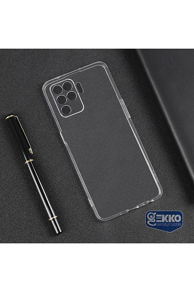 Gekko Mobile Clear Case for Oppo Reno5 Lite, Silicone, Ultra Slim, Gel, 0.3 mm, camera protection, Transparent