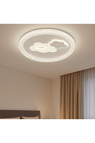 Led A++ Plafonyer Tavana Yapışık Kumandalı Avize 3 Renk (BEYAZ,SARI,G.IŞIĞI).