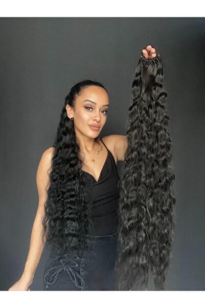 Suzan Peruk Rus Afro Dalgası Lastikli At Kuyruğu Saç Tokası