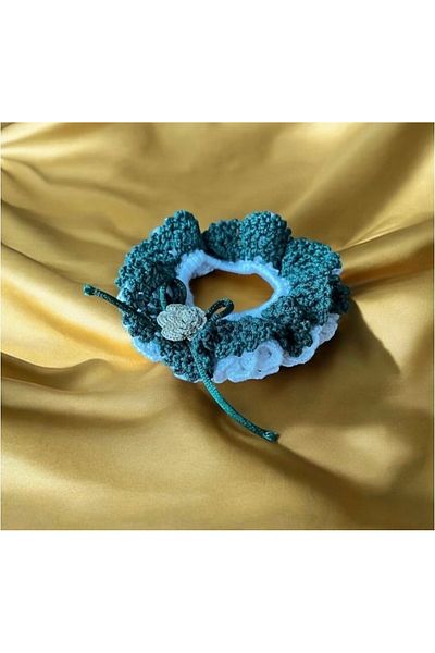 Nimet Abla Butik Elastic Embroidered Fabric Bagel Buckle