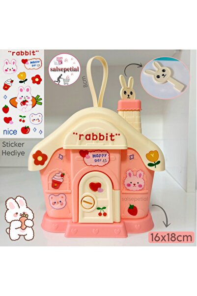 Salsepetial Kawaii Tavşan Ev Kumbara Kilitli Ev Kumbara Para Kawaii Tavşan Ev...