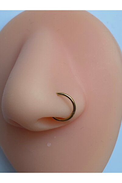 kurukafagift 316L Cerrahi Çelik Paslanmaz Hızma Tam Halka Piercing 8 mm