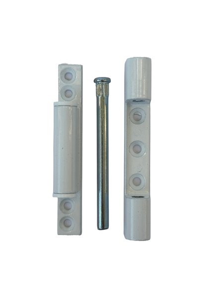 ERTEMI PVC Plastik Pencere ve Kapılar için Metal Menteşe, 95mm Uzun Tip, Beyaz