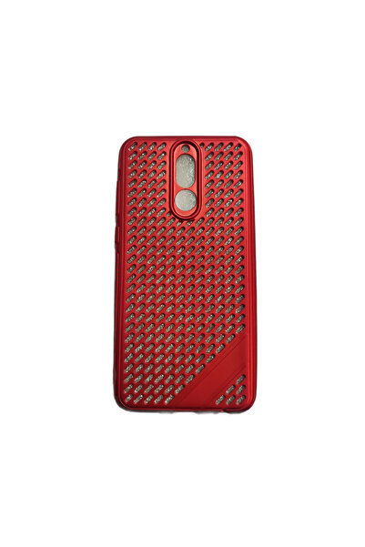 OEM Husă compatibilă cu Huawei Mate10 Lite, silicon roșu cu găuri, cu folie a...