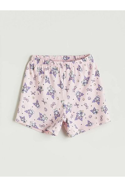 LC Waikiki Lcw Kids Pink Elastic Waist Kuromi Printed Girls' Pajama Bottom