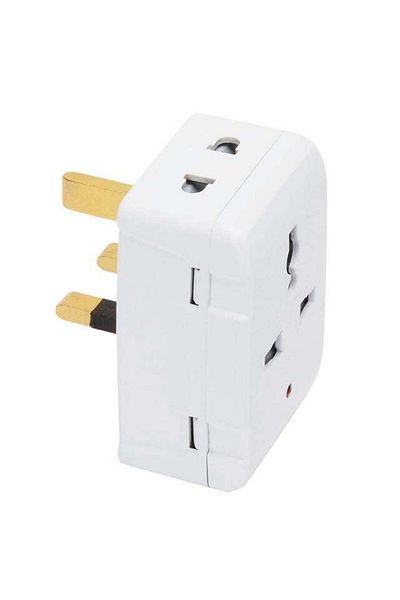 Zibox De-Pa 11118-Uk British to American Goliath Travel Plug Socket 3-Input Grounded (Illuminated)