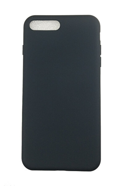 OEM Θήκη συμβατή με iPhone 7 Plus, Μαύρη, Υγρή σιλικόνη