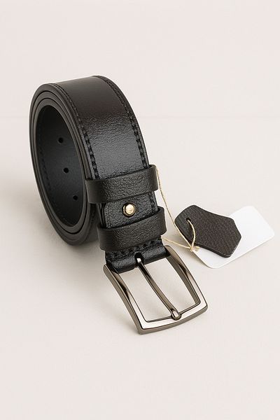 Çantacım Children's Belt Genuine Leather Black