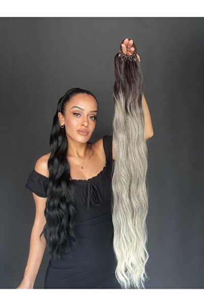 Suzan Peruk Su Dalgası Lastikli At Kuyruğu Saç Tokası