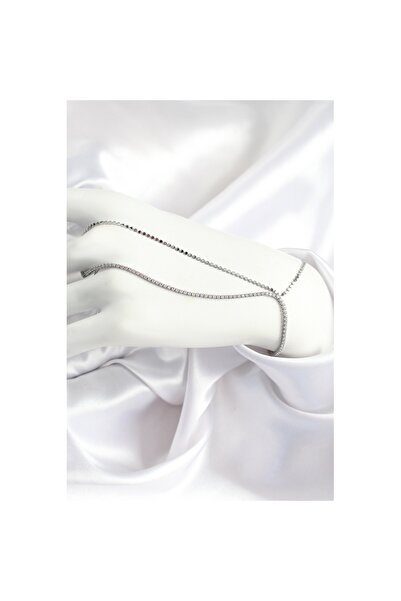 Skygo Brass Zircon Stone Crushed Chain Model Silver Color Women's Shahmeran -...