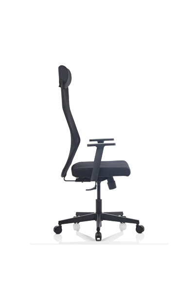 Bürosit Rima 9 Başlıklı Plastik Sabit Kolçak Çalışma Koltuğu (Kumaş)