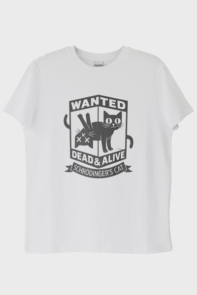 NUUGG مطلوب: ميت (أو: ميتا) &amp;   الحيويية شرودنغر& # 039;s Cat Design تي ش...