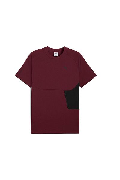 Puma Ανδρικό μπορντό μπλουζάκι Tech (629673-96)