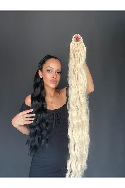 Suzan Peruk Su Dalgası Lastikli At Kuyruğu Saç Tokası