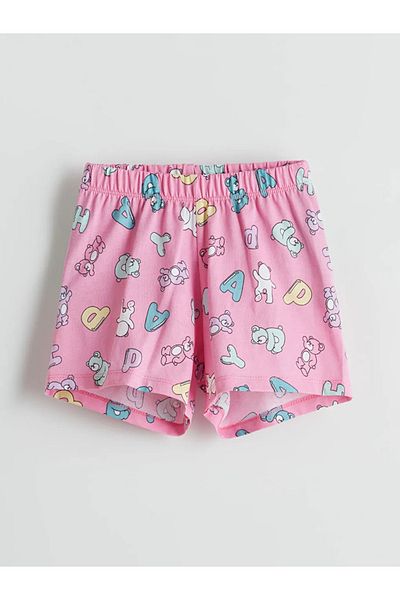 LC Waikiki Lcw Kids Pink Elastic Waist Printed Girls' Pajama Bottoms