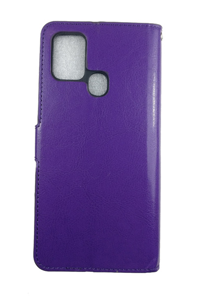 OEM Husă compatibilă cu Samsung Galaxy A21s, toc, imitație de piele, violet
