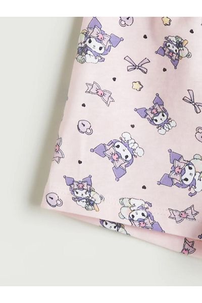 LC Waikiki Lcw Kids Pink Elastic Waist Kuromi Printed Girls' Pajama Bottom