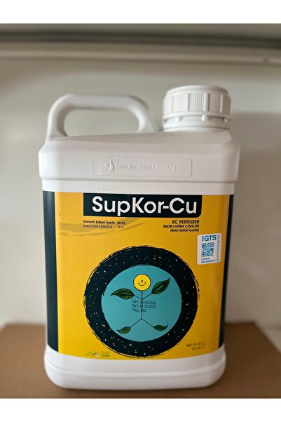 2000 Tarım SupKor-Cu | Kök | Bakır Sülfat içerikli Sıvı Gübre Çözeltisi 5 Lit...