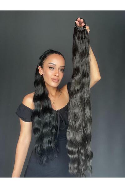 Suzan Peruk Su Dalgası Lastikli At Kuyruğu Saç Tokası