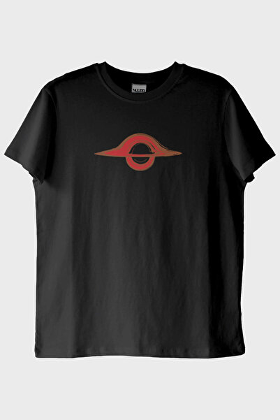 Generic Brand Karadelik Printed Space Themed Black T-Shirt