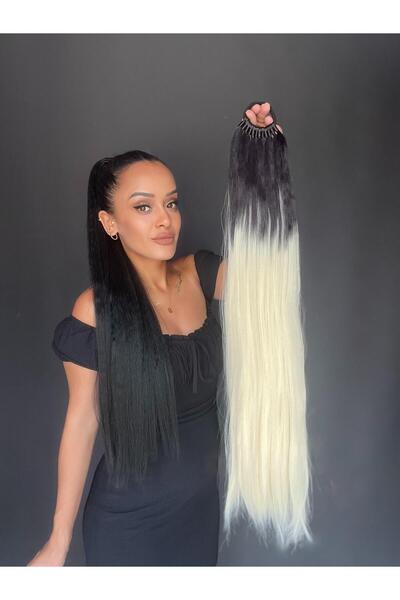 Suzan Peruk Düz Ekstra uzun Lastikli At Kuyruğu Saç