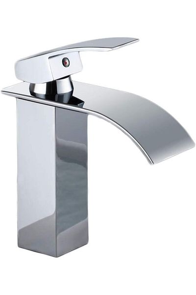 fitto Waterfall Mixer Faucet by - Elegant Single-Handle Hot and Cold Faucet for Kitchen and Bathroom