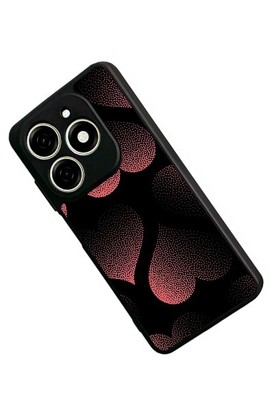 TECNO حافظة Spark 20 Matte Black المتوافقة - سيليكون ناعم، واقي، غطاء ممتص للصدمات