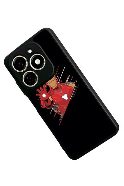 TECNO حافظة Spark 20C متوافقة مع اللون الأسود غير اللامع - سيليكون ناعم، واقي، غطاء ممتص للصدمات