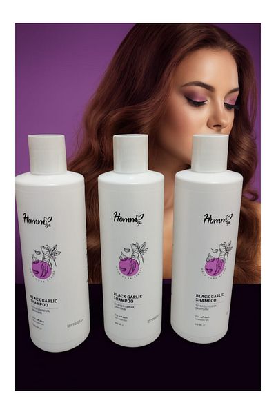 Homm Bitkisel Denes Li̇fe Homm Herbal Black Garlic Shampoo 400 ml 3 Pack