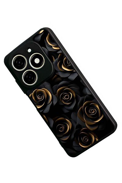 TECNO حافظة Spark 20C متوافقة مع اللون الأسود غير اللامع - سيليكون ناعم، واقي، غطاء ممتص للصدمات