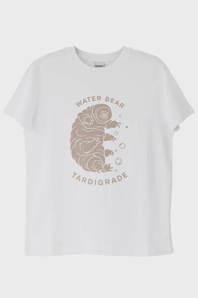 Generic Brand Water Bear Tardigrade Printed White T-Shirt
